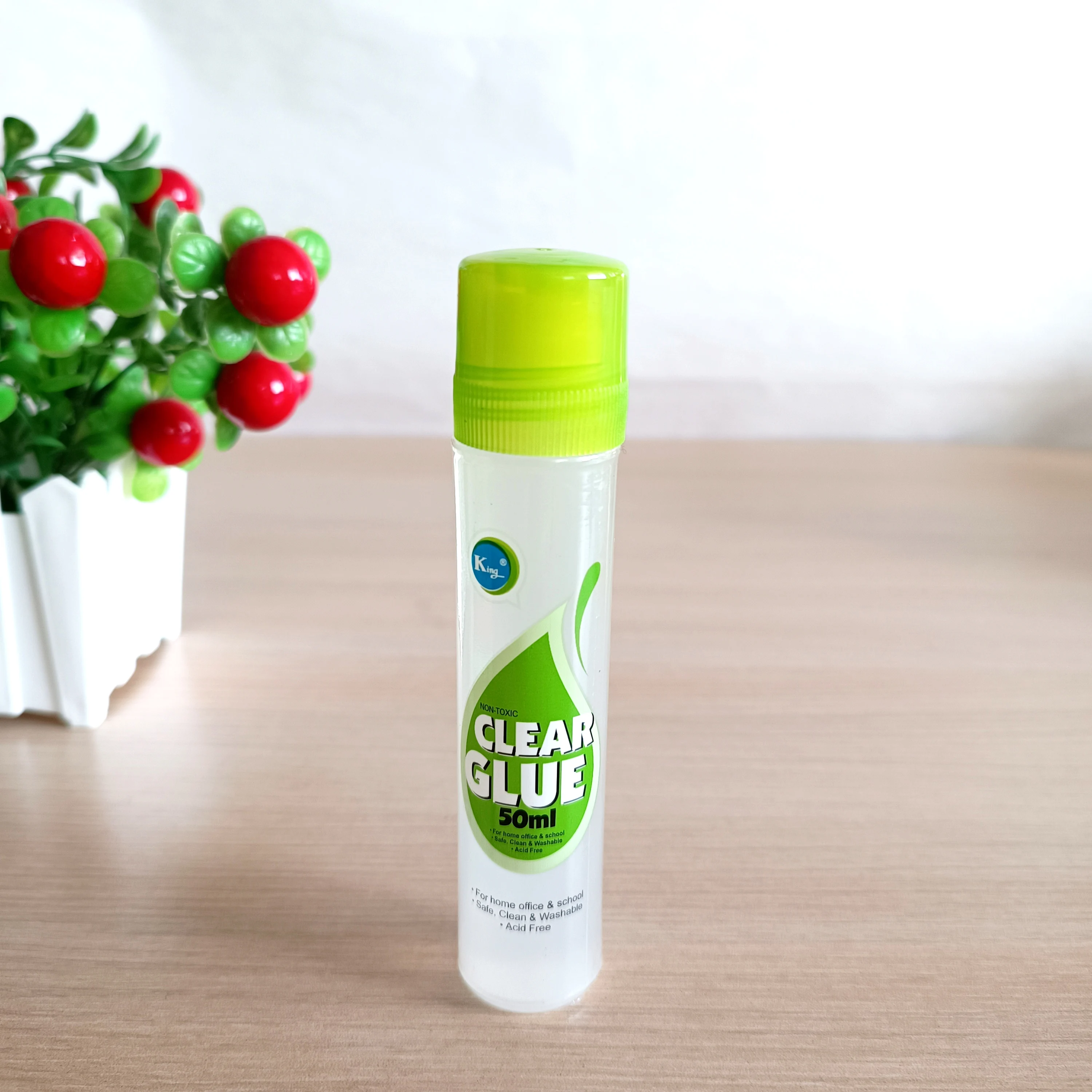 Custom middle size 50ml glue Student Stationery hand craft office invoice envelope card paste Liquid Glue stick adhesive