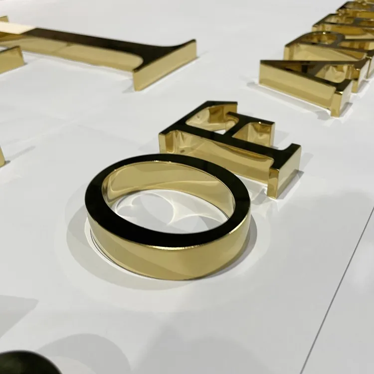 Custom Metal Wall Letters Business Signs Gold Indoor Mirrored Signs Stainless Steel Company Logo