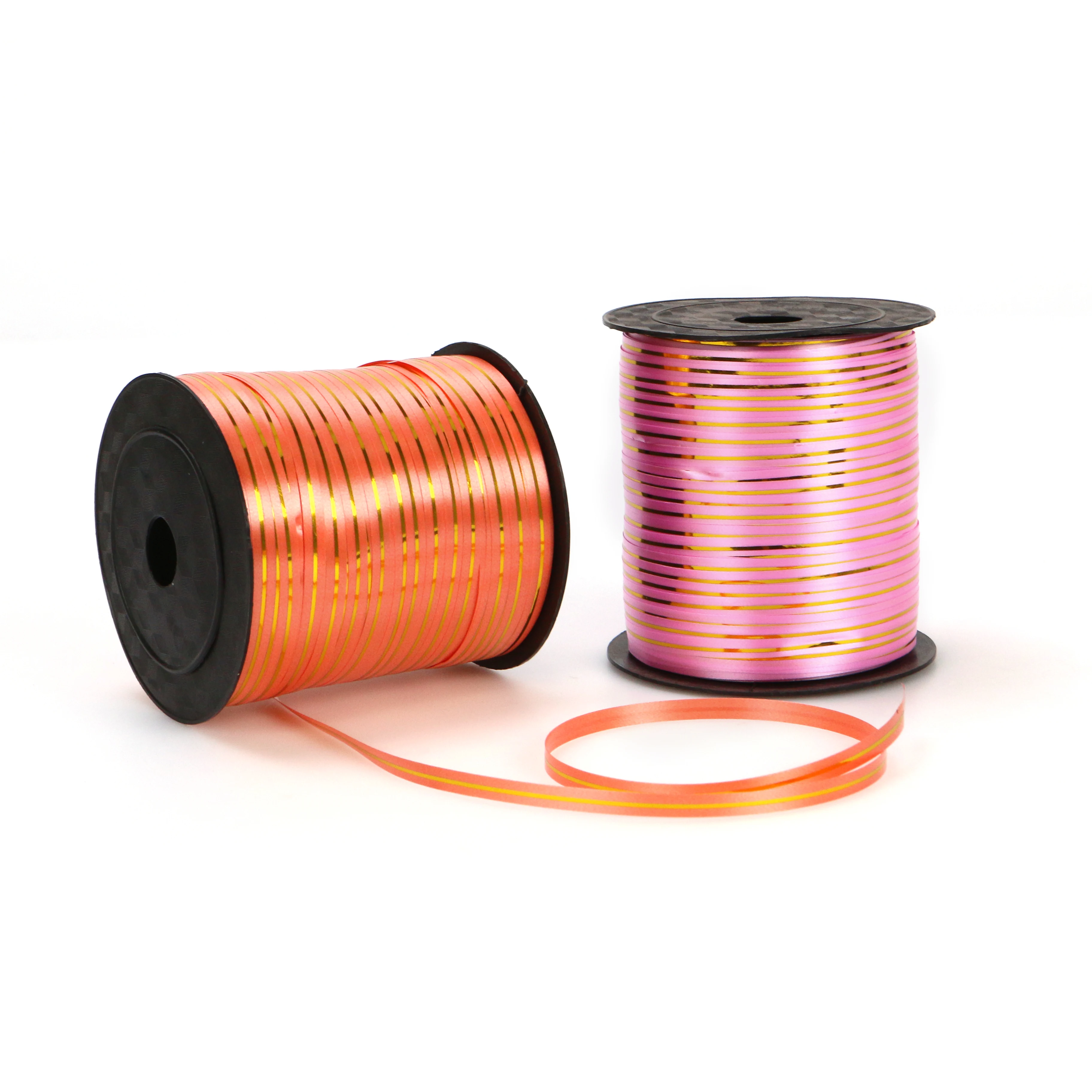 hor sale balloon curling ribbon gold thread gift packing ribbon PP plastic curling ribbon