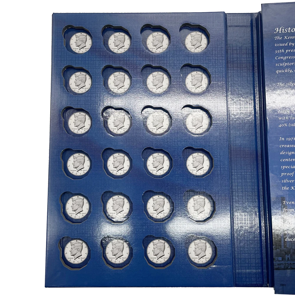 2022 USA Half dollar Coin Collecting Album equipped 120 capsule and writing stickers