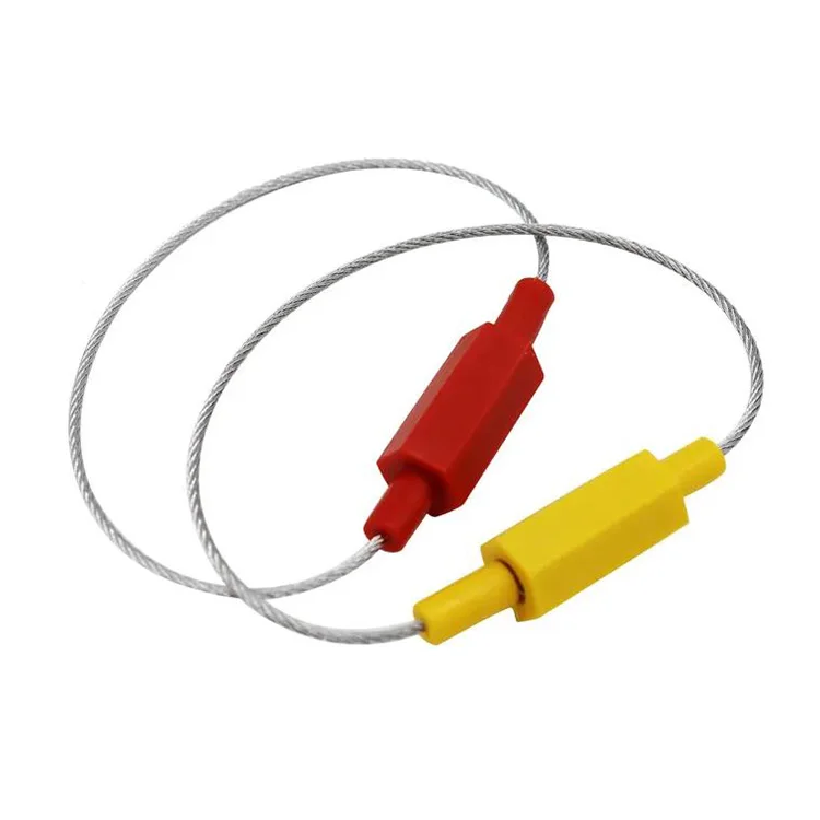 High security disposable plastic wire rope tight hexagon cable seal for container
