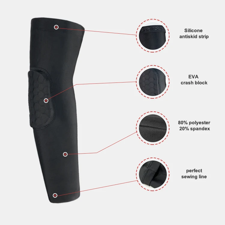 Arm Sleeves Compression Padded Elbow Arm Sleeves Protector for Youth Kids Adult