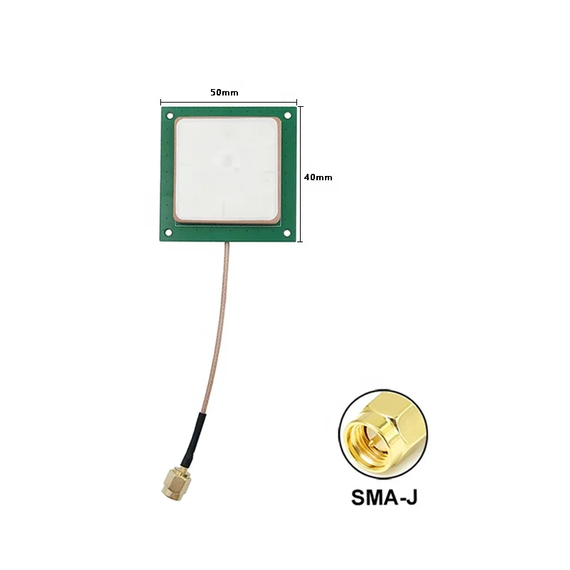868M 915M RFID Ceramic Built-in Omnidirectional High Gain Antenna SMA Male IPEX Connector 12cm Cable RG178 50x40x5.5mm