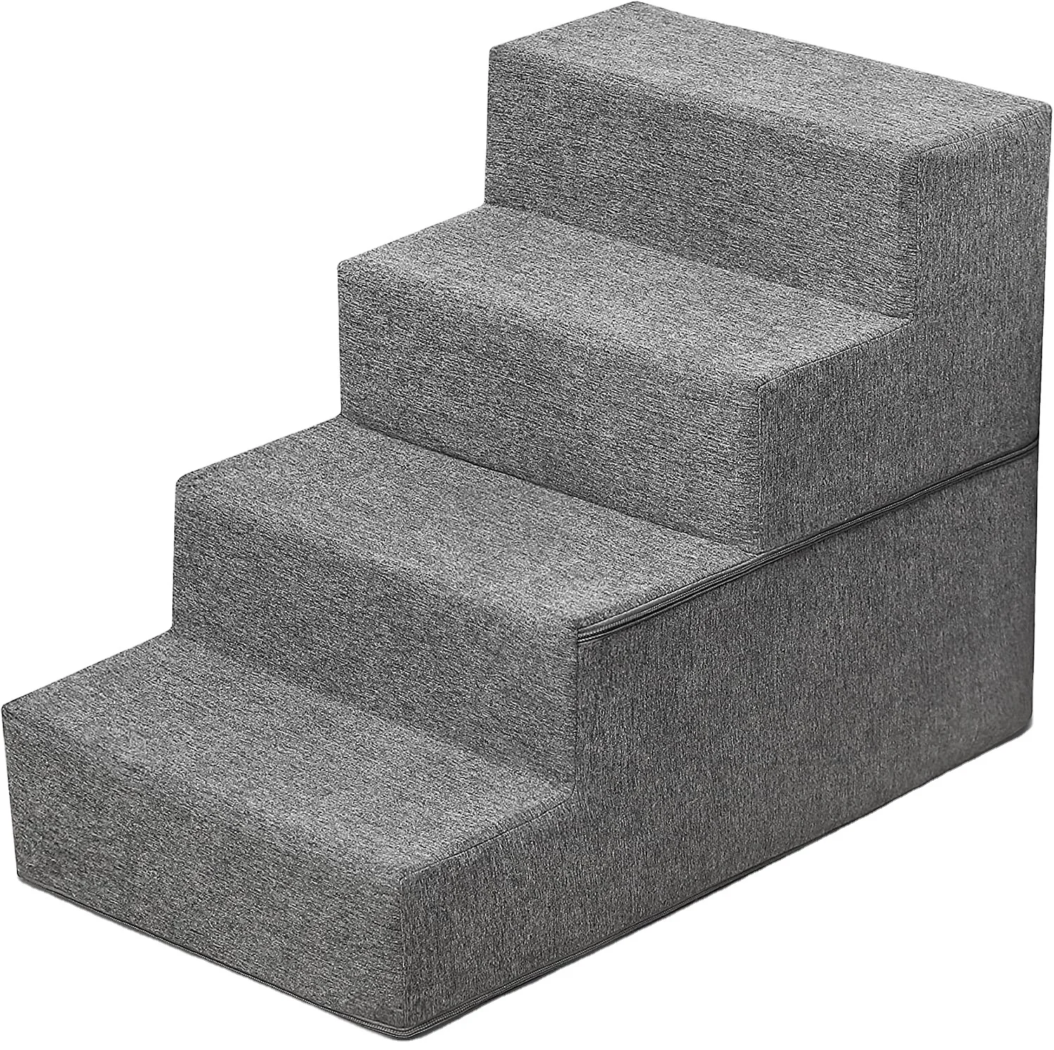 Pet Stairs Products Folding High Density Foam Dog Stairs for Climbing High Bed and Couch with Non-slip Bottom and Washable Cover