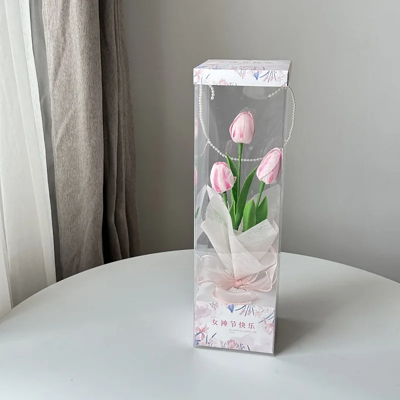 Lovely Gift For Women Artificial Soap Tulip Flower In Nice Package Great Gift For Mother Day