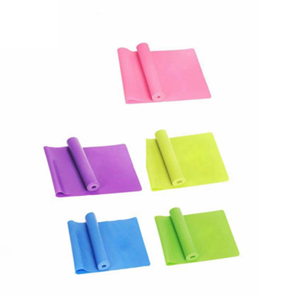 Natural Rubber Latex Sheet Yoga Elastic Straps Gym Workout Stretching Rubber Belt Band Resistance Fitness Exercise Flat Bands