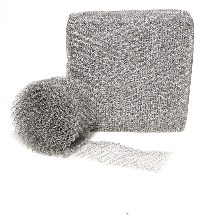 Customizable Stainless Steel 304 316 316L Abrasion Resistance Nickel Knitted Wire Mesh for Demister/Filtration Pad