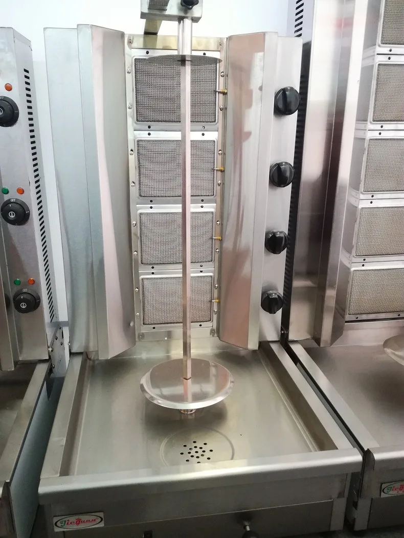Automatic price of gas small shish kebab doner robot maquina de skewer shawarma griller grill machine usada electric gas burner