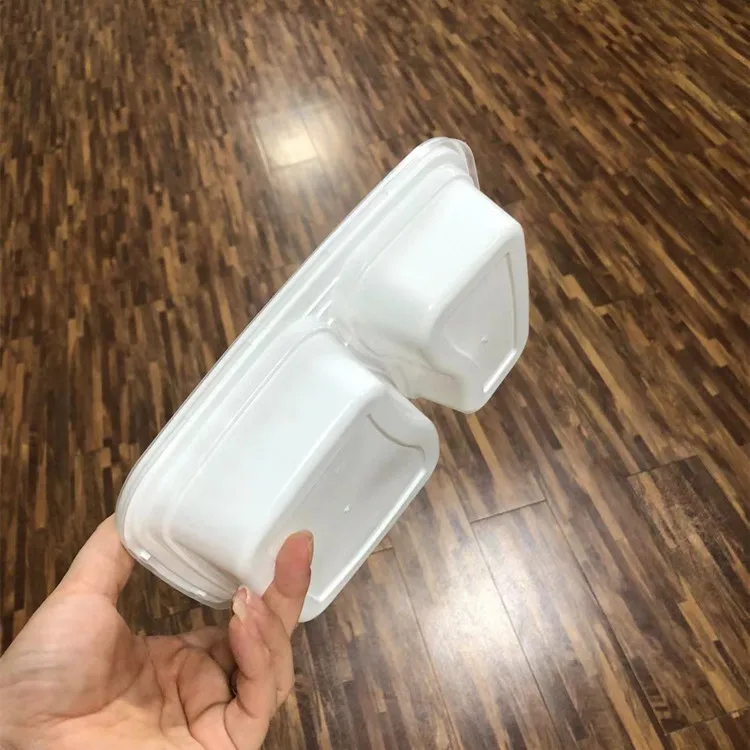 American style 2 compartments food box with lid