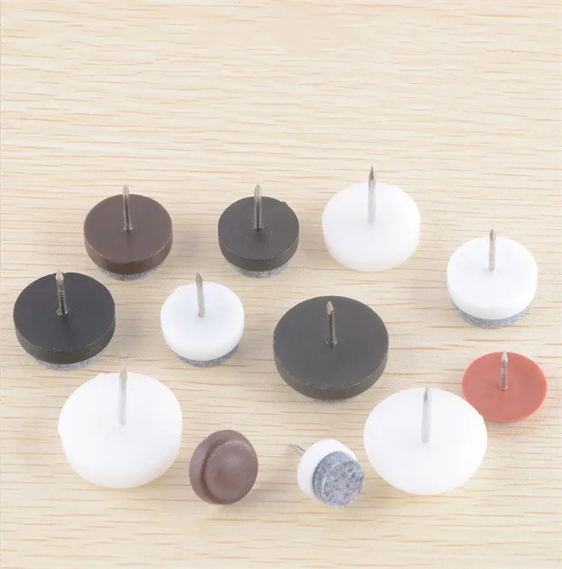 Hot Sales Chair Table Feet Nails Furniture Leg Pads Plastic Glide Skid Floor Protector Noise Reduce Home Decor Small Box Modern