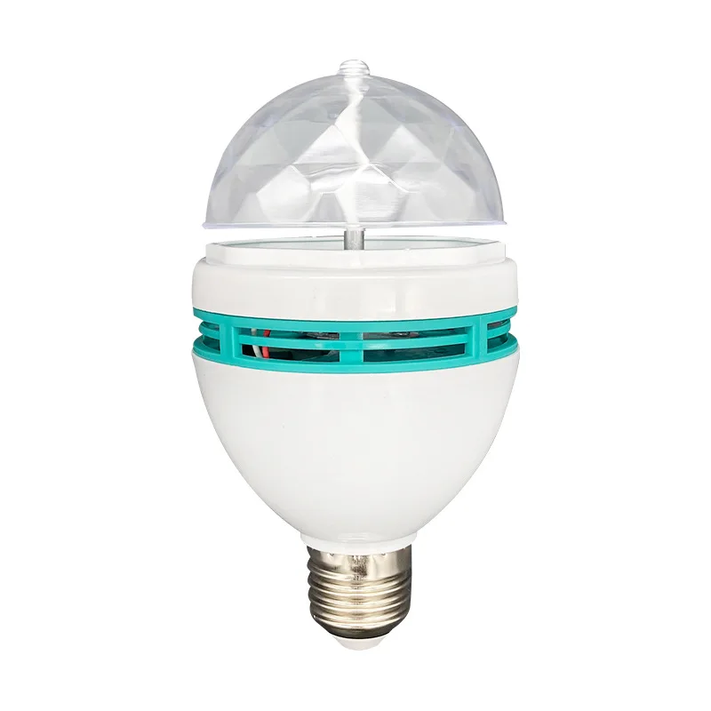 Full Color Rotating Lamp LED Strobe Bulb Multi Crystal Stage Light For Disco Birthday Party Club Bar