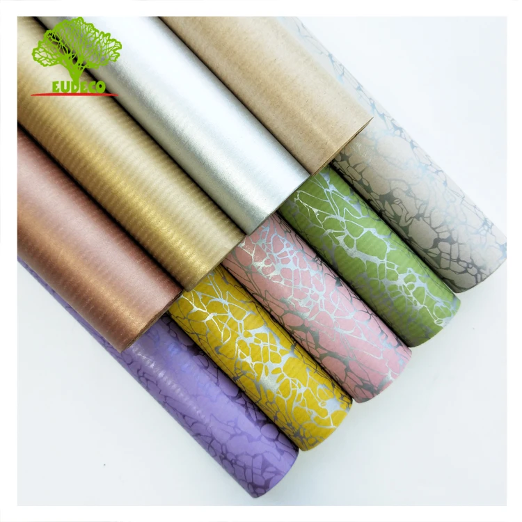 Halloween selection spider web design printed kraft paper roll for flower and gift packing