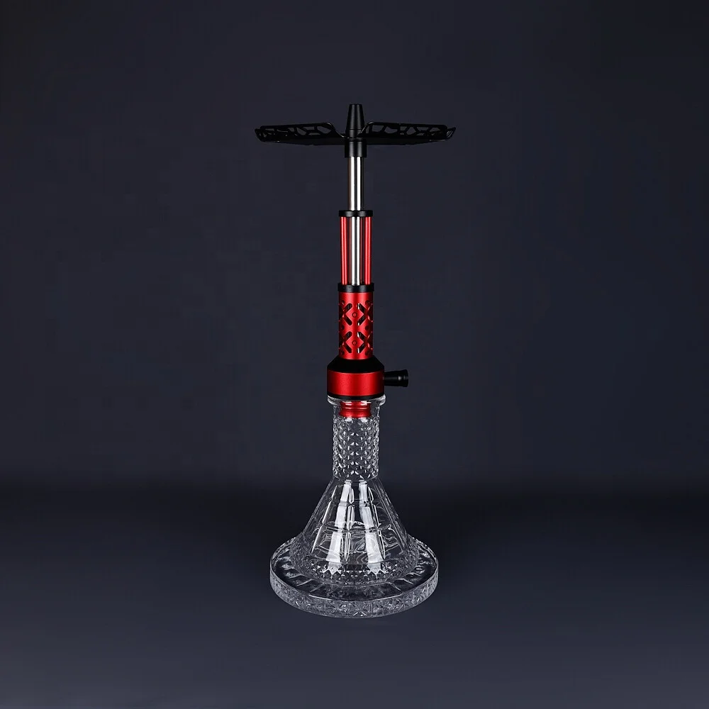 Wholesale metal and acrylic hookah New Design Shisha russian hookah Smoking Portable fashion shisha hookah With LED light