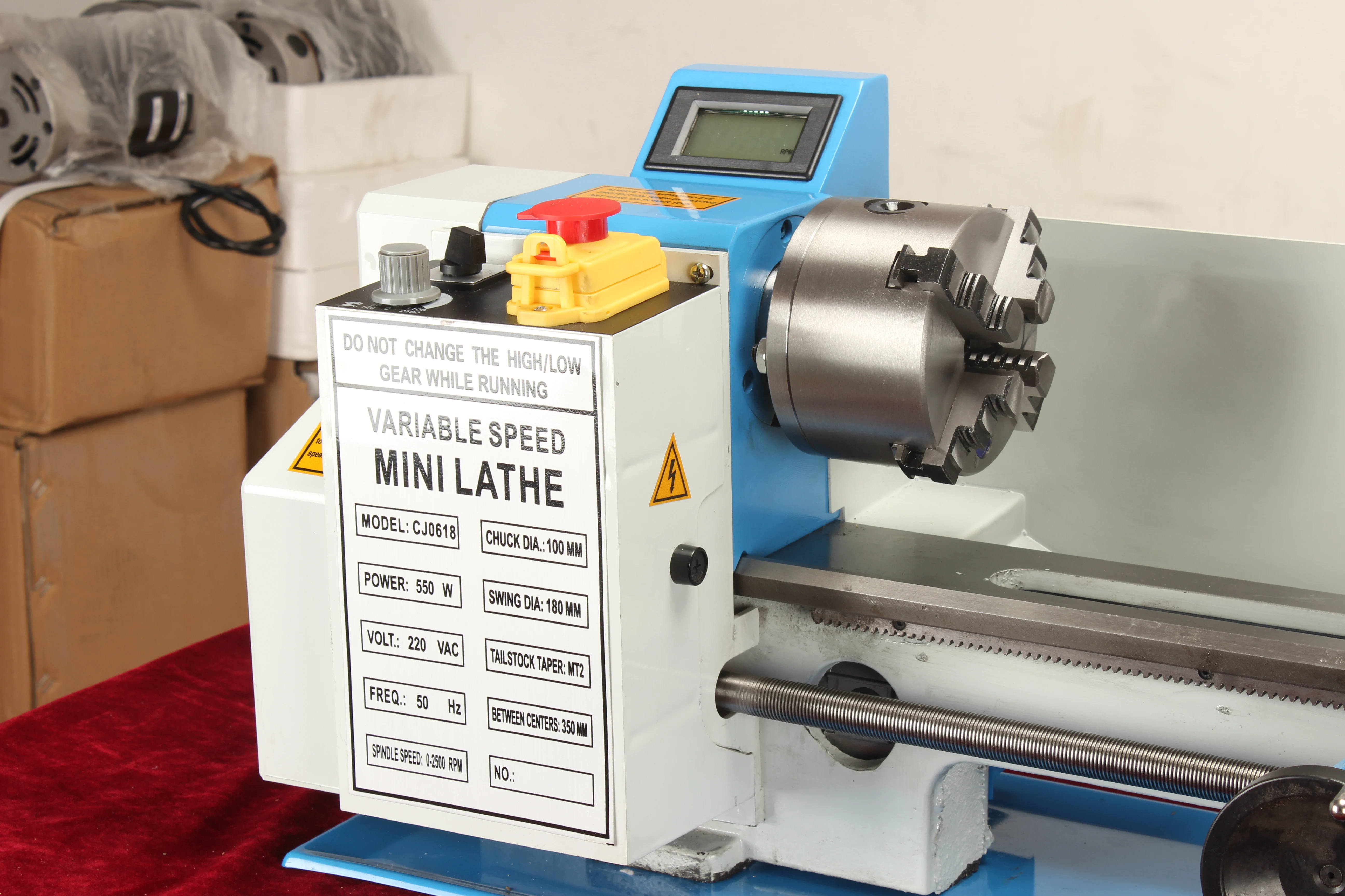DIY0714 mini metal lathe machine for school education and hobby users with 20mm spindle bore