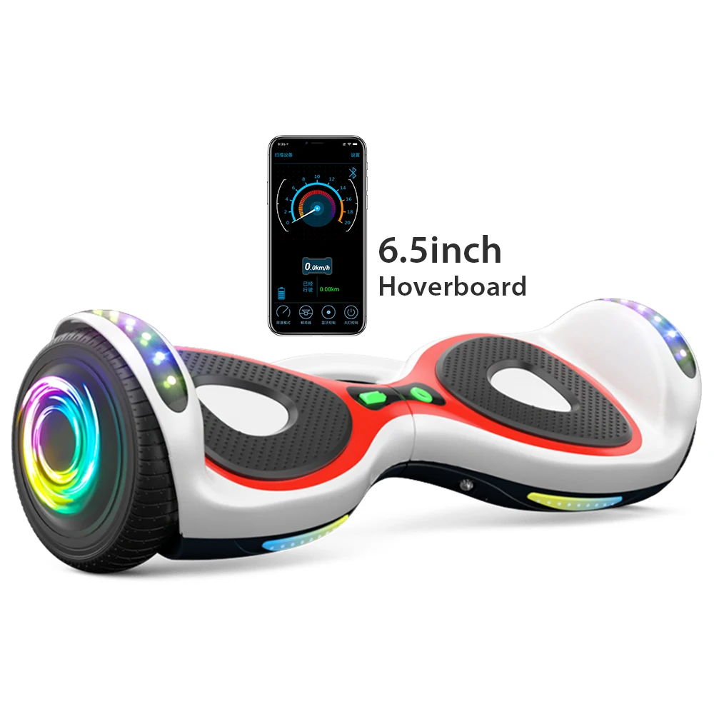 Custom 6.5 Inch 2 Wheel Smart Balance Scooter Hover Board Standing Light Weight Kids Hoverboard Electric Scooter Self Balancing