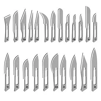 Scalpel Blades #22 Includes #4 Metal Handle Suitable for Dermaplaning, Crafts, Medical/Surgical Instruments/Equipment