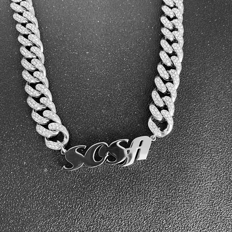 name lettering necklace customized personality male and female student pendant letter I love you clavicle chain customized