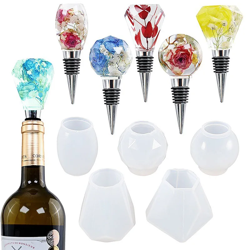 Red wine plug silicone mold DIY Octopus hairpin hairband keychain silicone mold