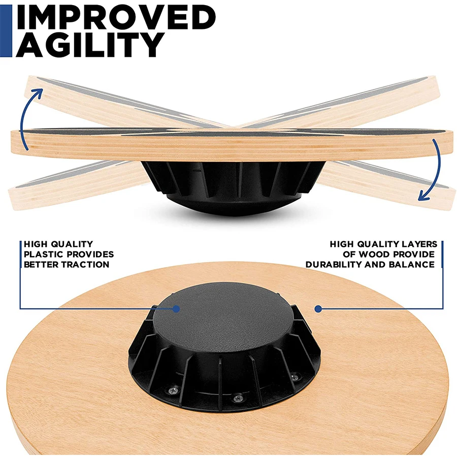 balance board  (9). Small MOQ multifunctional Round Balance Board wobble board  
