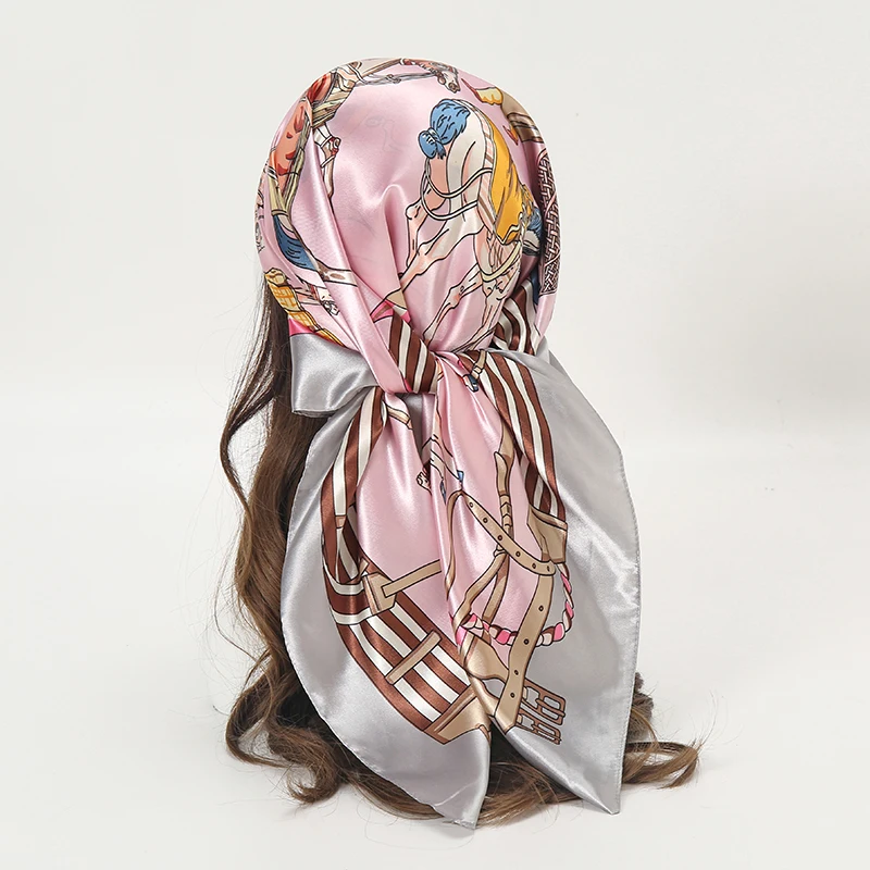 Wholesale Womens quot; Satin Square Silk Like Hair Scarves And Wraps Headscarf For Sleeping