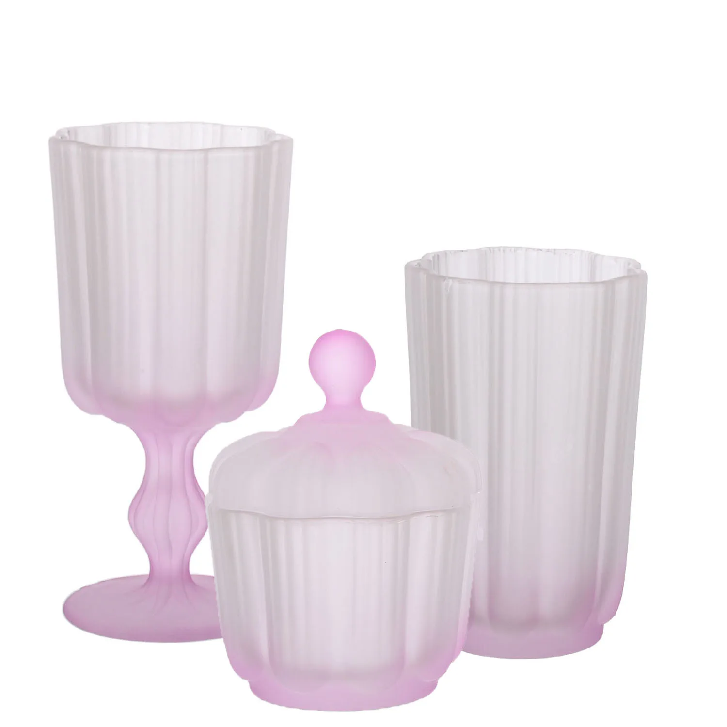 Vintage color gradient goblet Crystal Champagne Cup Creative Juice Glass