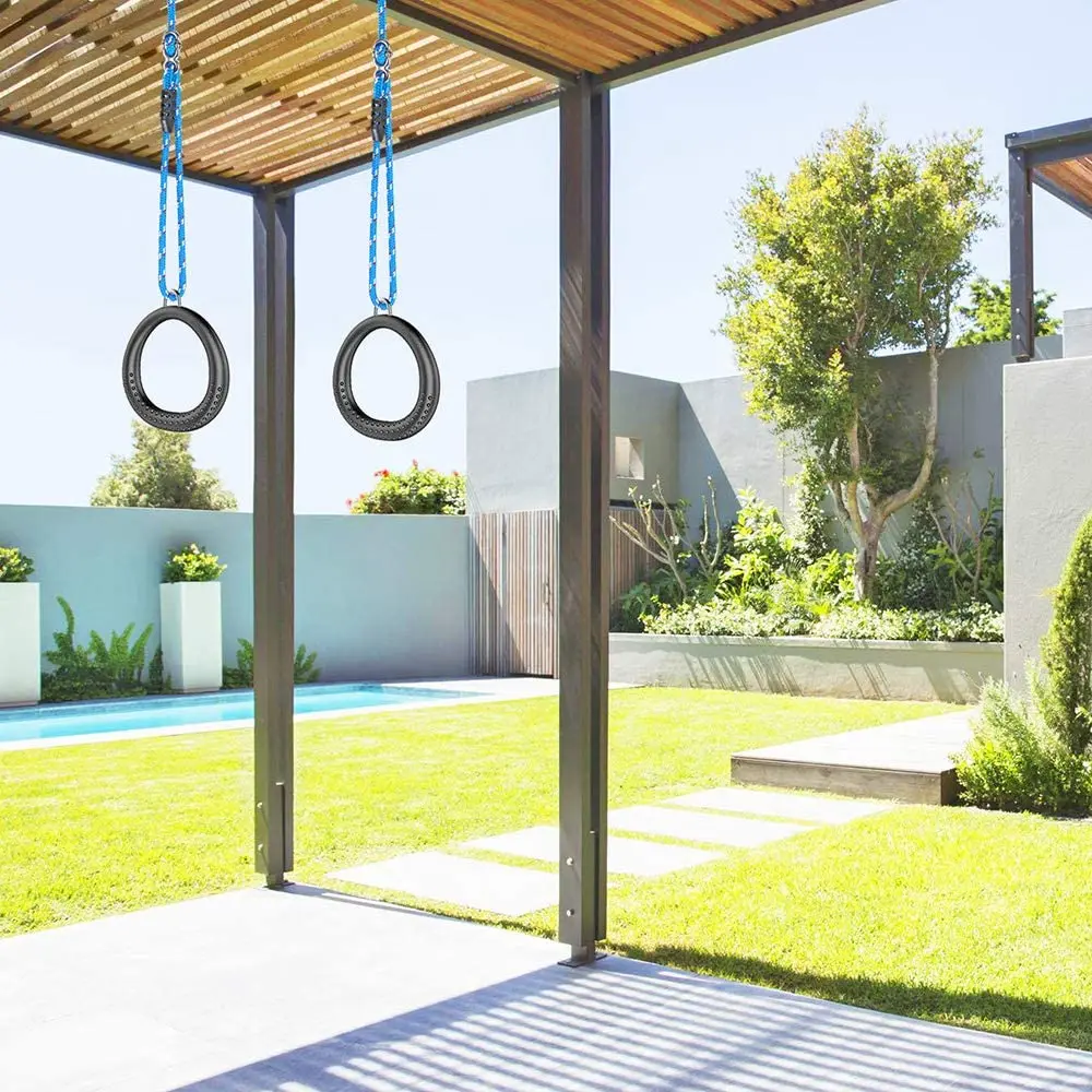 Hot sale non-slip soccer exercise training rings cross fitness abs gymnastic agility training rings with adjustable straps