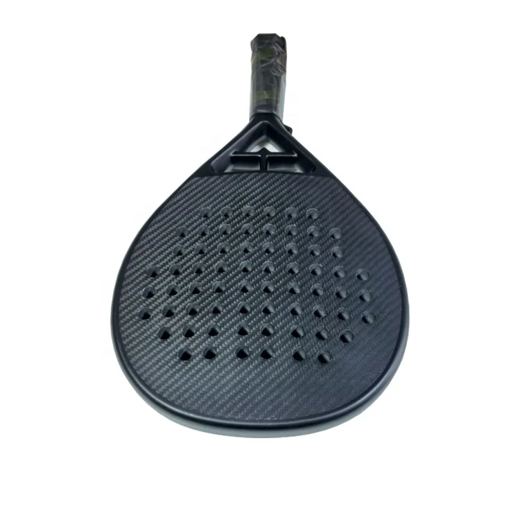 2022 special teardrop shaped new 3k carbon padel racket model WTP011 with tubular carbon frame and black soft eva core