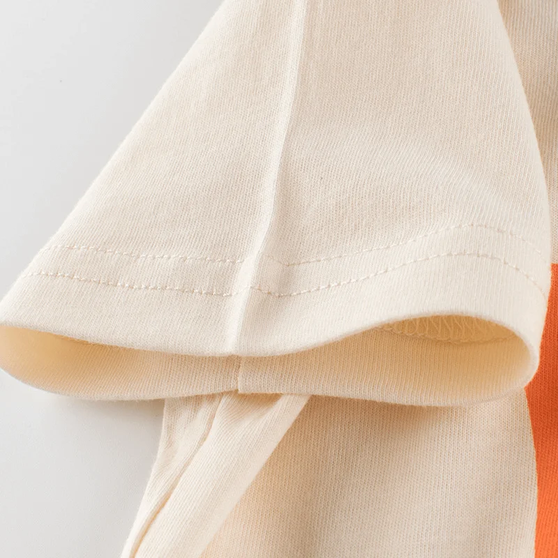 Custom New Children Summer Round Neck 100% Cotton Short Sleeve White Color Cute Cartoon Tee Shirts Child Girl T Shirt For Kids