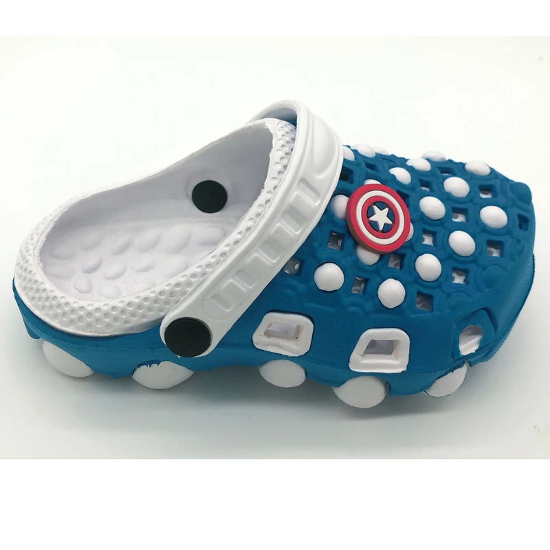 2021 wholesale new stylish kids classic summer beach outdoor garden shoes  cute  eva sandals double colors flat clogs