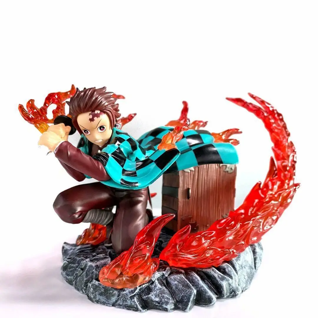 15cm anime demon slayer flame Kamado Tanjirou action figure 1/8 PVC model toy for gifts