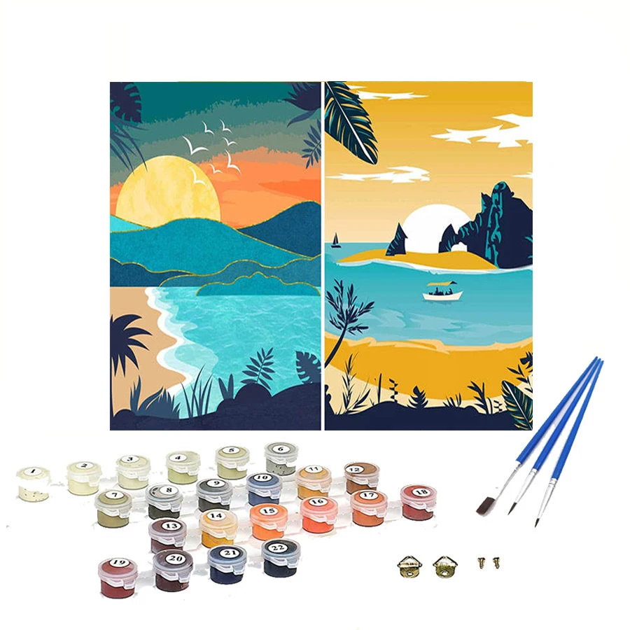 2024 Hot Sale DIY Paint By Numbers For Adults Kids Canvas Art Home Wall Decor Oil Painting By Numbers Kits