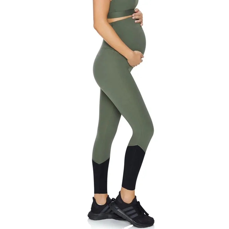 
2021 New Design Plus Size Fit Belly Maternity Leggings Soft Stretch Tummy Control Yoga Pants 