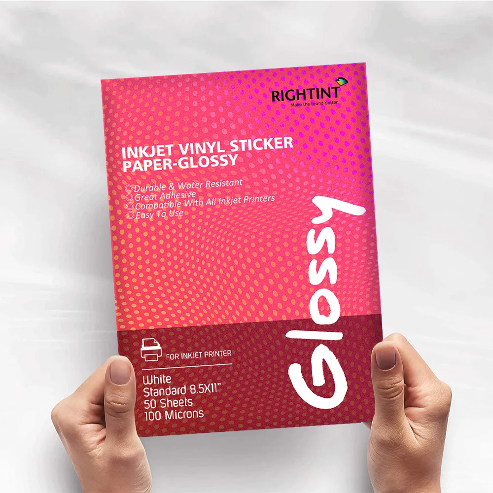 50% OFF Promotion holographic blank vinyl sticker paper super waterproof a4 self adhesive blank vinyl sticker paper