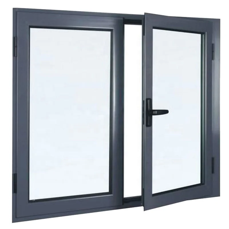 Australia standard hinged windows double glass black windows casement window