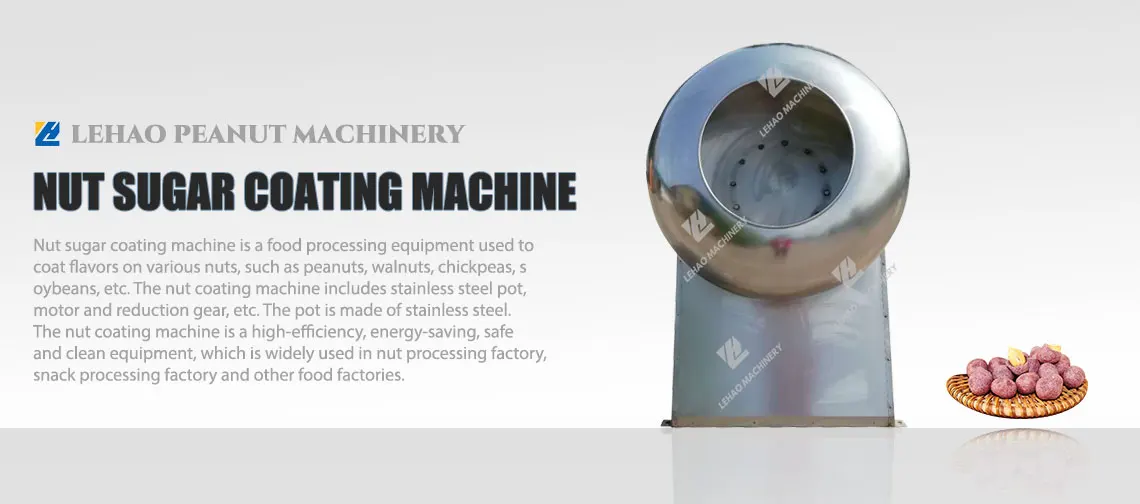 Professional roasted nuts sugar coating machine peanut chocolate candy coating machine