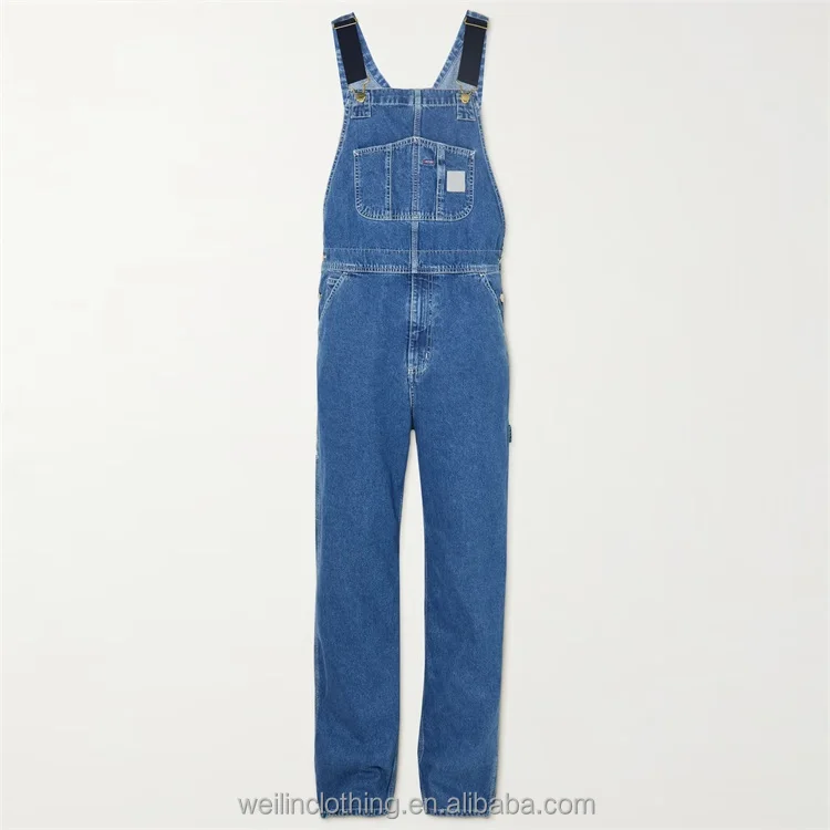 Custom multiple pockets work jeans cotton denim overalls for men