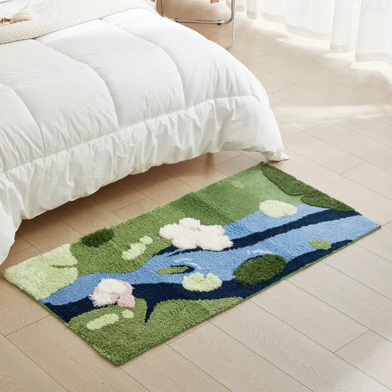 High Quality Light Luxury Shaped Bedroom Carpet Multiple Styles Of Long Polyacrylonitrile Fiber Carpets Machine Washed