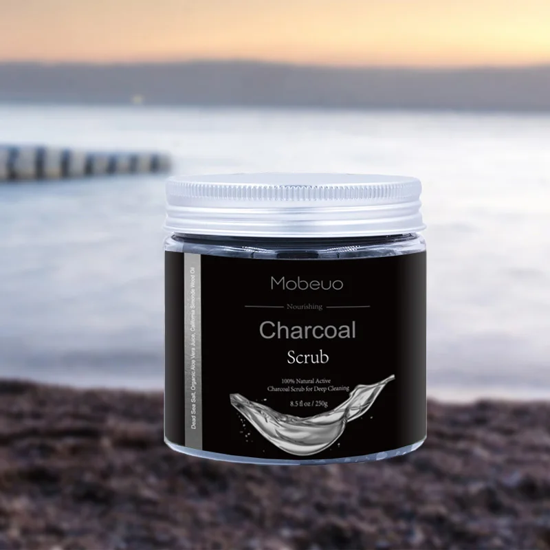 2021high quality 250g charcoal scrub exfoliating scrub activated charcoal for deep cleaning body scrub