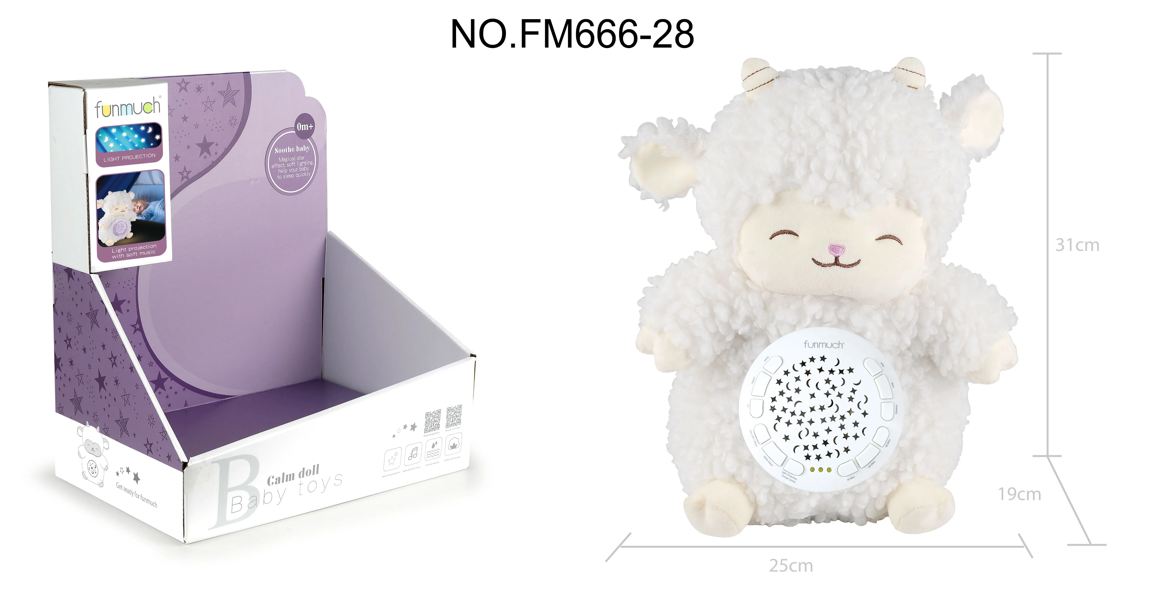 Kids White Noise Musical Projector Toddler Starry Sky Projection Night Light Custom Plush Toys Stuffed Animmal With Speaker