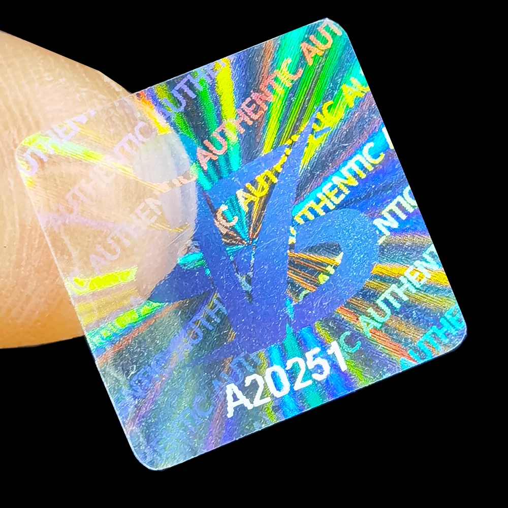 Custom Security Digital Printing Anti Counterfeit Overlay Hologram Holographic Brand Security Logo Label Sticker
