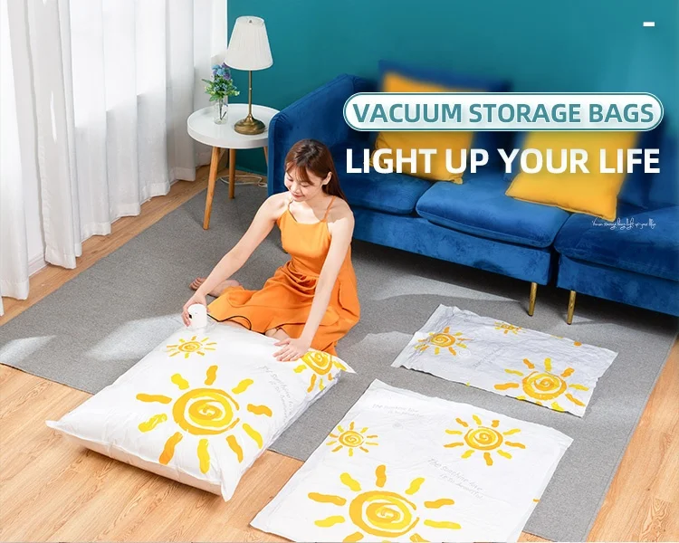 Taili Vacuum Airtight Compressed Sealed Bags and  travel PE Packing Plastic Vacuum Bags With Pump For Clothes and Blanket