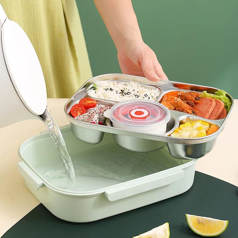 Amazon Hot Selling Lunch Boxes Plastic Lunch Box Sealed kids Food Containers Portable Kid Bento Box lonchera for kid