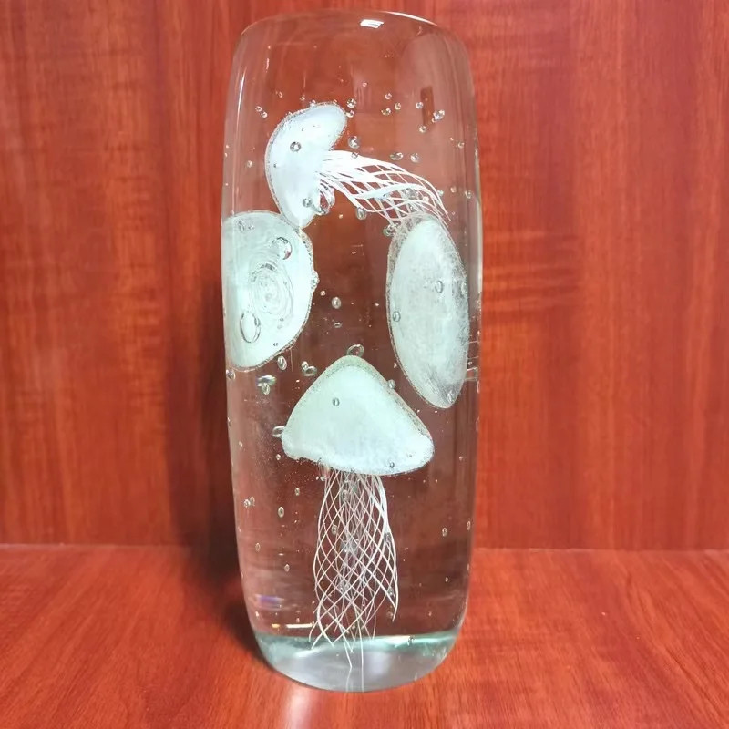 Murano Glass Jellyfish Handy Craft Paperweight Glass