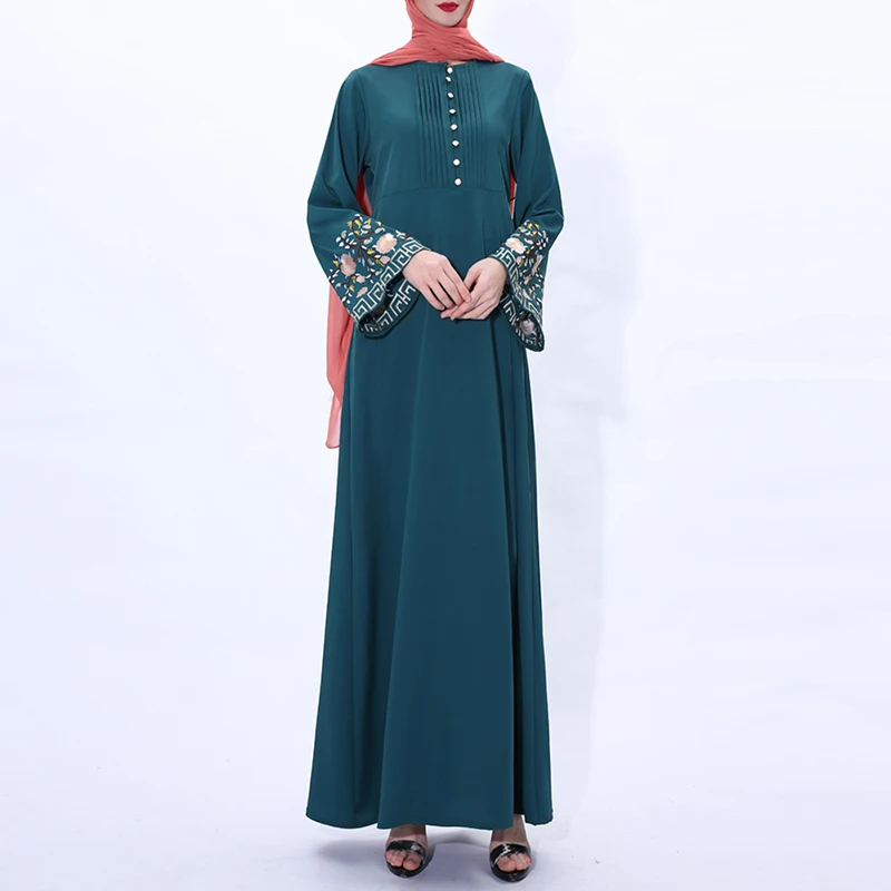 Islamic dress new Design Abaya in Dubai malaysian Arab long sleeve muslim dress caftan Islamic Clothing For Women Embroidery