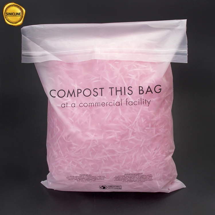 Sinicline eco bag friendly Corn starch polybag custom biodegradable compostable plastic bag