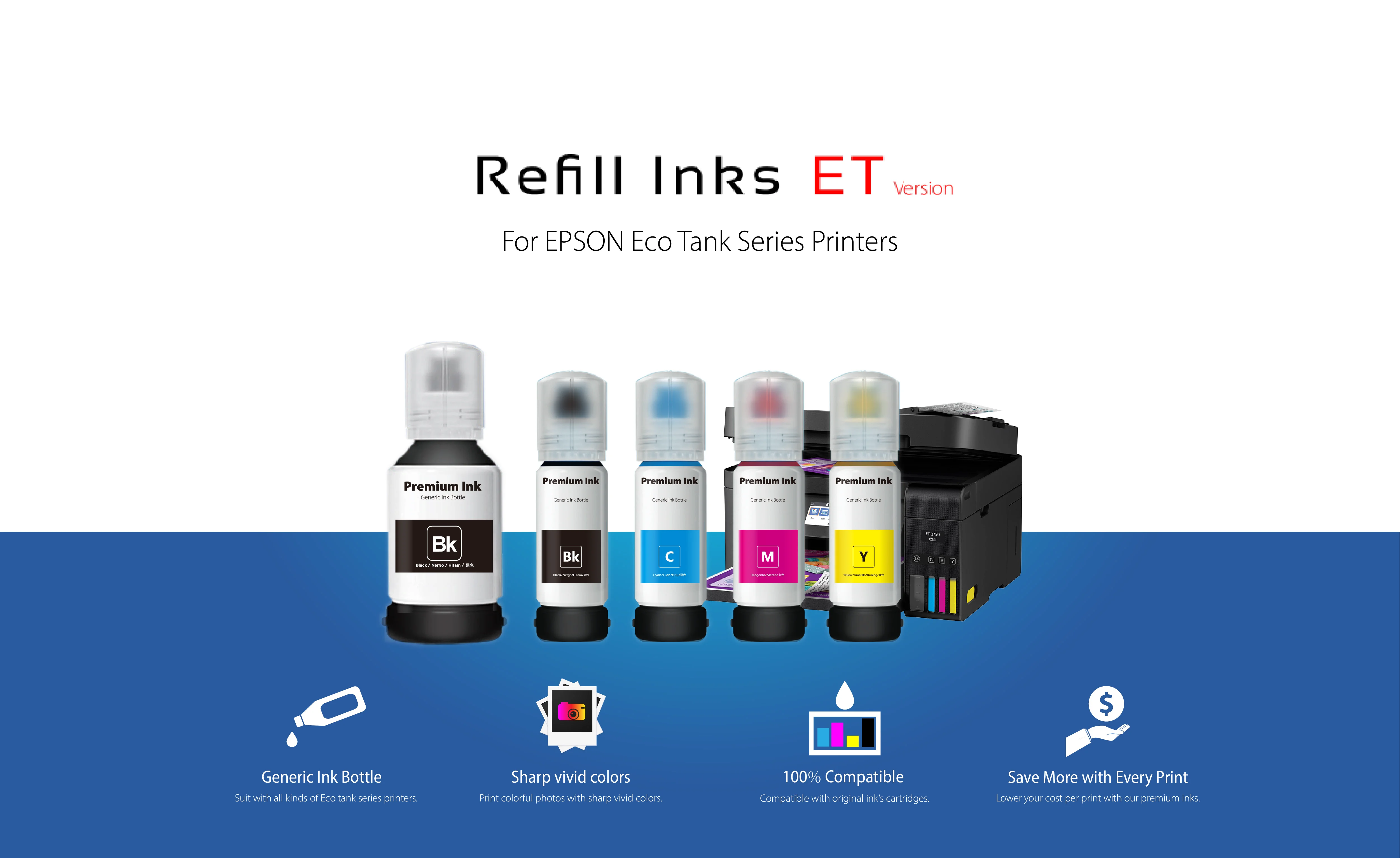  Чернила Trendvision 001 003 102 104 101 103 502 504 чернила для заправки Epson EcoTank L4150 L4160 L6160