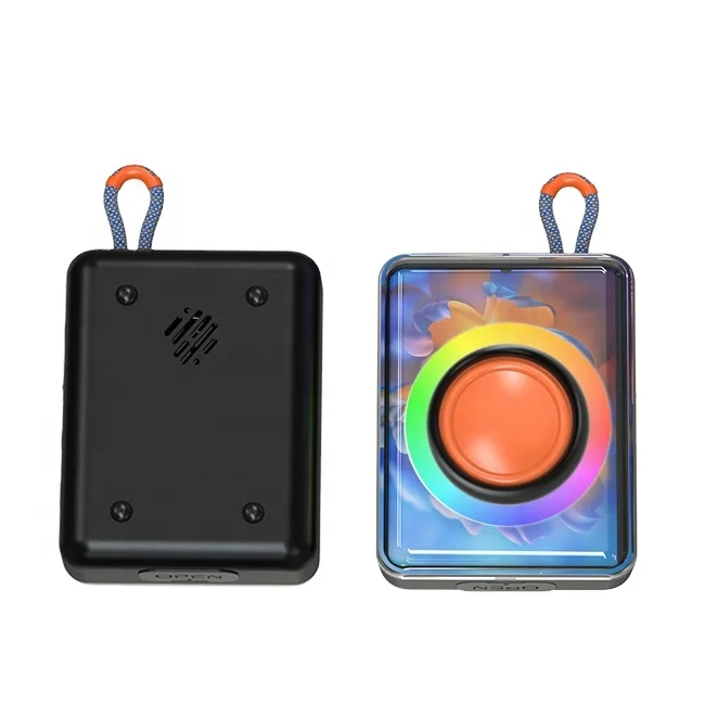 2024 Portable Mini round Crystal Speaker Small Blue Tooth Wireless Subwoofer DJ Party Technology Smart Gadgets Includes LED Lamp