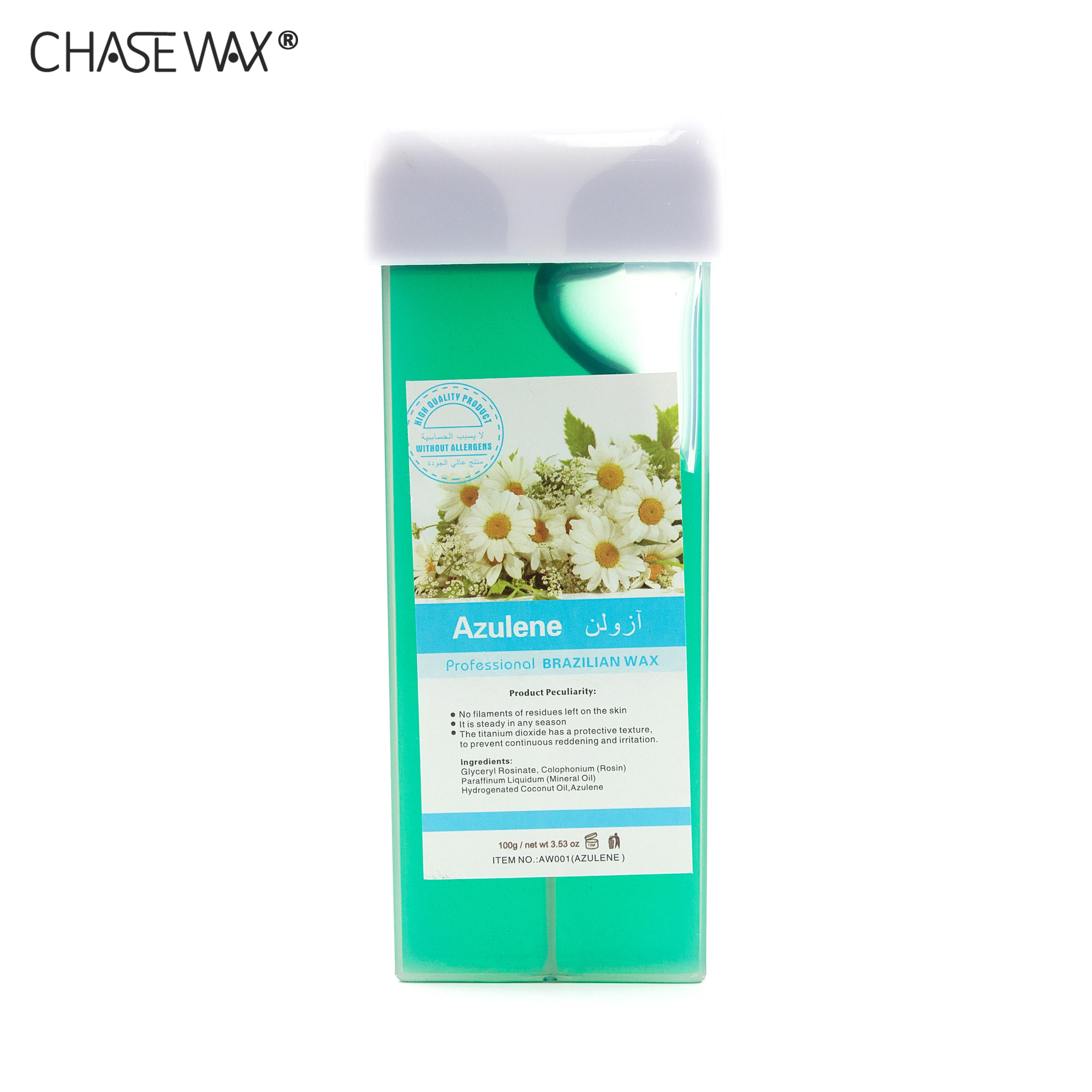 Organic 100g Azulene Depilatory Roll On Wax Strips Wax For Hair Removal