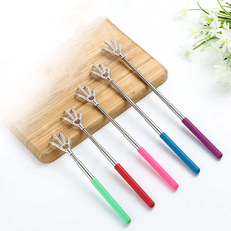 Stainless Steel Extendable HandHeld Finger-shaped Claw Massager Back Scratcher For Body