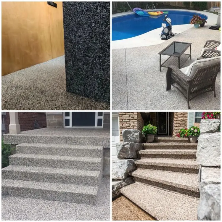 Low-maintenance Wash Stone Exposed Aggregate Exterior Paint Waterproof Floor Building Coating